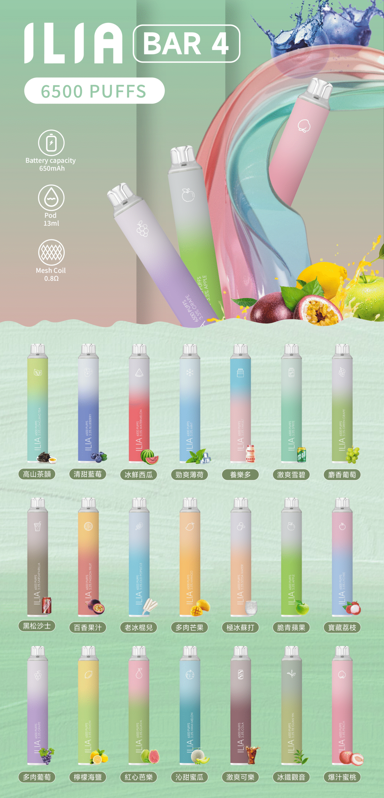 ilia抛弃式6500口