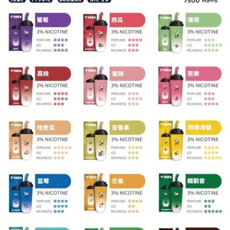 VAKA奶茶杯7500口-拋棄式/一次性電子煙-台灣現貨-711貨到付款